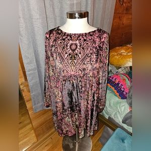 L Mirror Mirror Free People Velvet Burnout Mini Dress